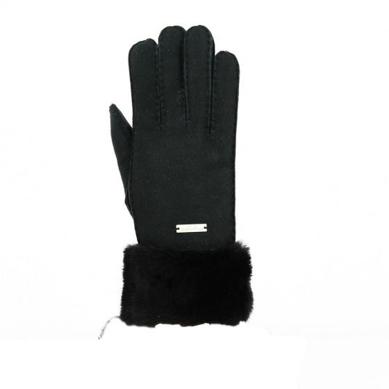 Black Sheepskin women's gloves - Seeberger