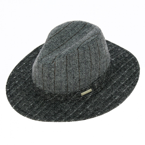 Chapeau Traveller Mans Laine Noir  - Seeberger Chapeau Traveller Mans Laine Noir  - Seeberger