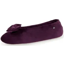 Chaussons Ballerines Femme Nœud Aubergine - Isotoner