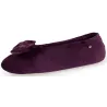 Women's Eggplant Bow Ballet Slippers - Isotoner Traclet Boutique Reference: 19044| Traclet Hat Shop