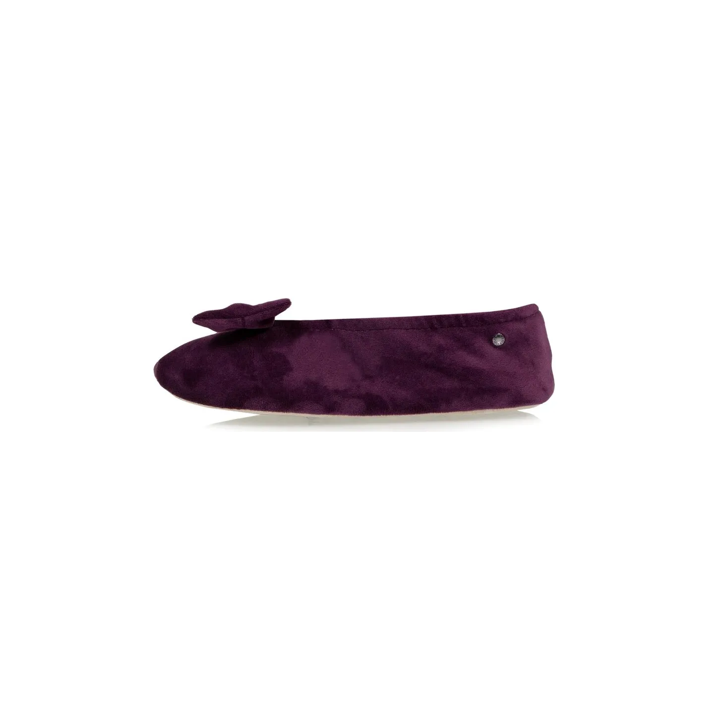 Women's Eggplant Bow Ballet Slippers - Isotoner Traclet Boutique Reference: 19044| Traclet Hat Shop