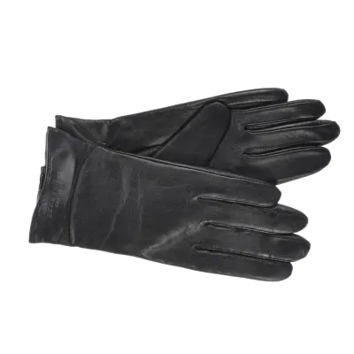Women's Black Sheepskin Leather Gloves - Seeberger Reference: 19054 | Chapellerie Traclet