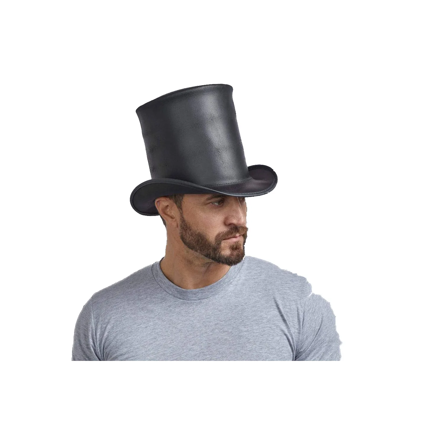 Chapeau haut de forme 17cm Cuir Noir - American Hat makers Reference : 19060 | Chapellerie Traclet