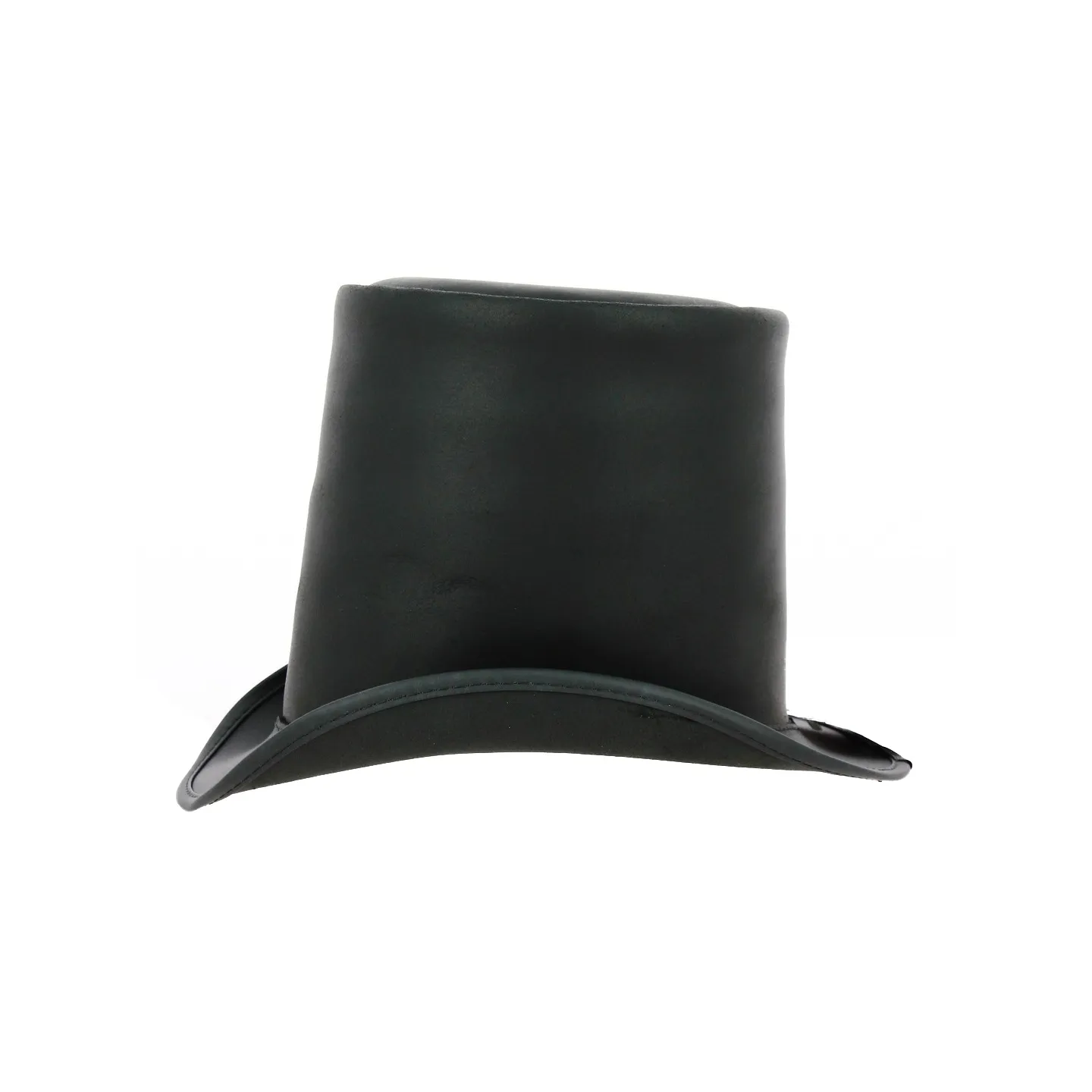 17cm Black Leather Top Hat - American Hat Makers Reference: 19060 | Traclet Hatmakers