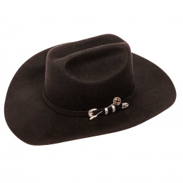 Chapeau Western Cattleman Feutre Laine Noir - American Hat makers