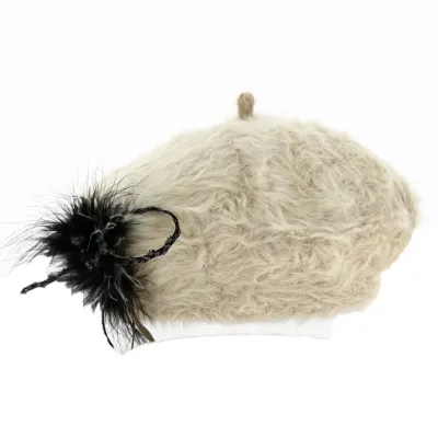 Béret Angora Charme Beige - Traclet Reference : 19068 | Chapellerie Traclet