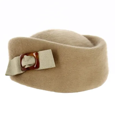 Caroline Wool Beige Military Cap - Traclet Reference: 19072 | Traclet Hatters