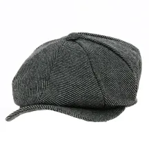 Grey Striped Hatteras Cap - Traclet Reference: 19073 | Traclet Hat Shop