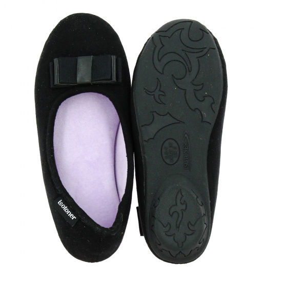 Ballerines Suède Noir - Isotoner