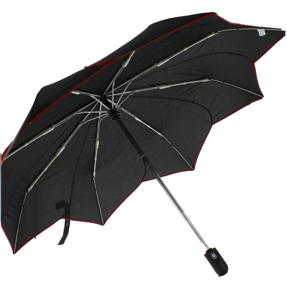 Parapluie Femme Pliant Tournesol Noir et Rouge - Pierre Cardin