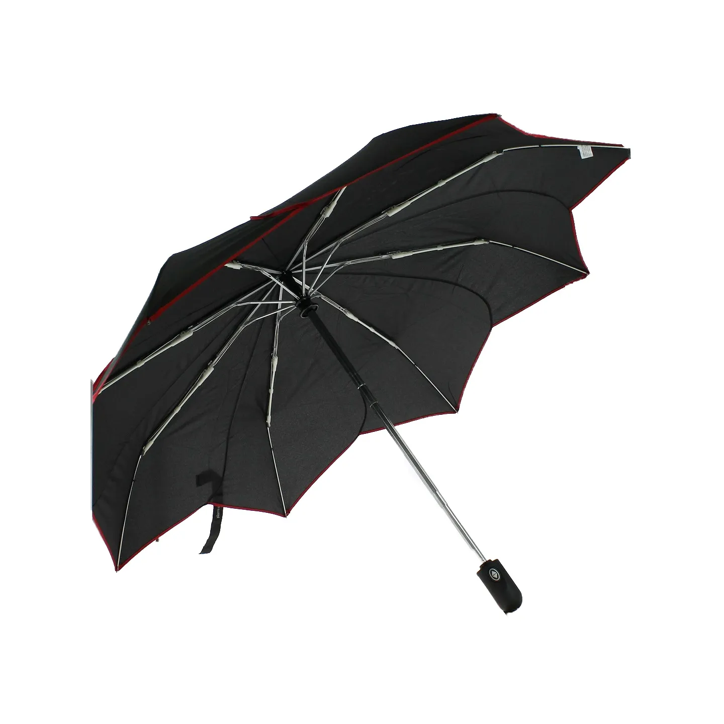 Parapluie Femme Pliant Tournesol Noir et Rouge - Pierre Cardin Référence : 15321 | Chapellerie Traclet