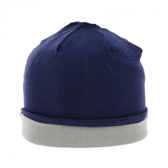 Navy Extreme Reversible Grey Beanie - Atlantis