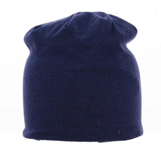 Navy Extreme Reversible Grey Beanie - Atlantis
