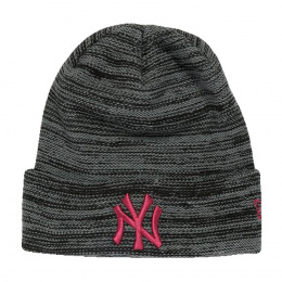 Women's Gray and Pink Marl Cuffed Beanie - New Era