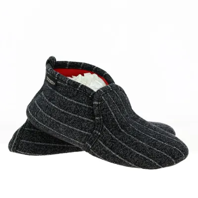 Chaussons Femme Semelles Gomme Gris - Isotoner Reference : 19096 | Chapellerie Traclet