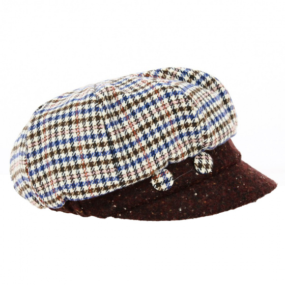 Brown Wool Newsboy Cap Brigitte - Traclet
