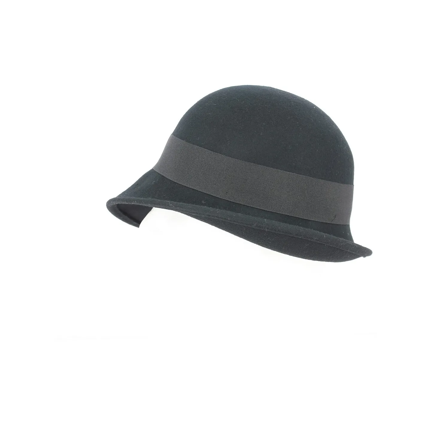 Black Wool Eyes Cloche Hat - Traclet Reference: 19104 | Traclet Millinery