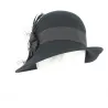 Black Wool Eyes Cloche Hat - Traclet Reference: 19104 | Traclet Millinery