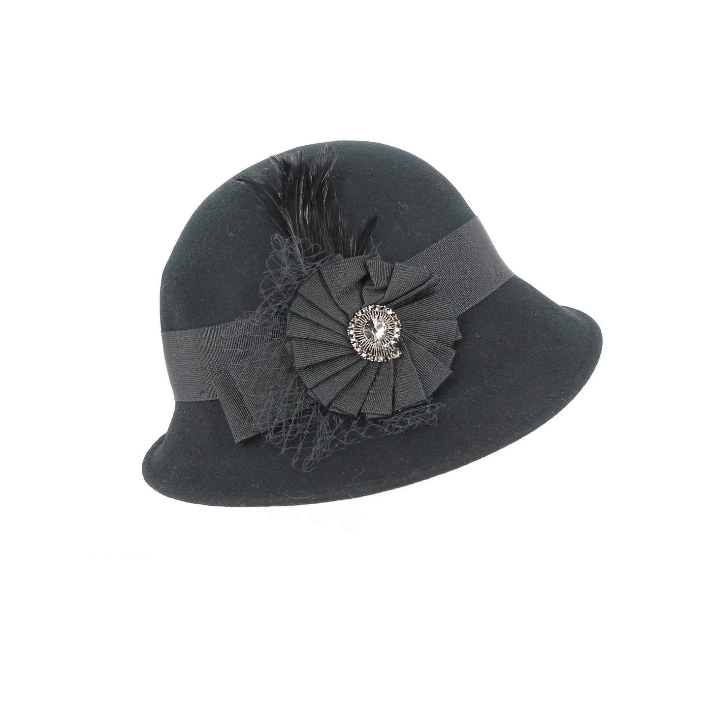 Chapeau cloche monique laine noire