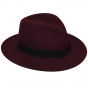 Burgundy Felt Fedora Hat Colin - Traclet