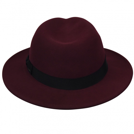 Burgundy Felt Fedora Hat Colin - Traclet