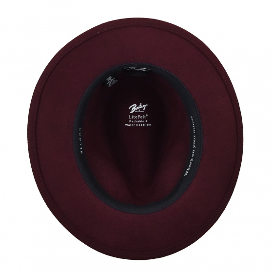 Burgundy Felt Fedora Hat Colin - Traclet