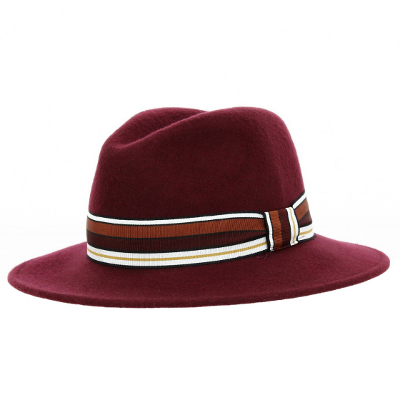 Fedora Colin Bordeaux Felt Hat - Traclet
