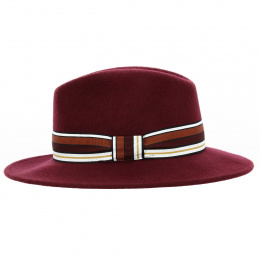 Chapeau Fedora Colin Feutre Bordeaux - Traclet