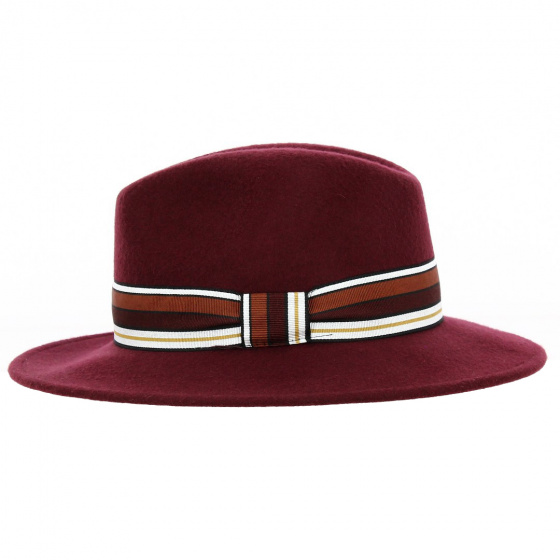 Chapeau Fedora Colin Feutre Bordeaux - Traclet
