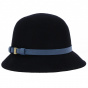 Martine Wool Cloche Hat Black - Traclet