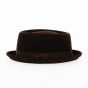 Marcel Porkpie Hat Brown Felt - Traclet