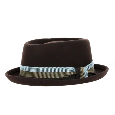 Chapeau Porkpie Marcel Feutre Marron - Traclet Reference : 19111 | Chapellerie Traclet