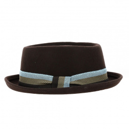 Marcel Porkpie Hat Brown Felt - Traclet