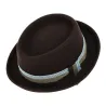 Chapeau Porkpie Marcel Feutre Marron - Traclet Reference : 19111 | Chapellerie Traclet
