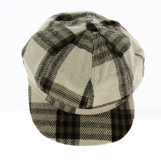 Casquette Gavroche Coton Patchwork Beige - Traclet Casquette Gavroche Coton Patchwork Beige - Traclet