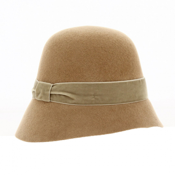 Chapeau Cloche Feutre laine & Velours - Kopka