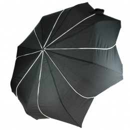 Black and White Sunflower Women's Folding Umbrella - Pierre Cardin