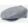 Blue and White Hooligan Flat Cap - Brixton Reference: 17629| Chapellerie Traclet