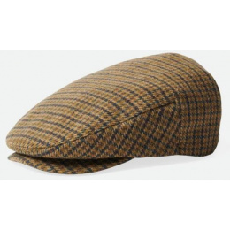 Brown Olive Houndstooth Hooligan Cap - Brixton