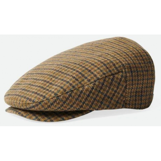 Brown Olive Houndstooth Hooligan Cap - Brixton