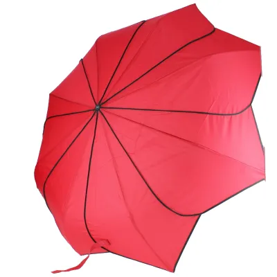Women's Folding Sunflower Red Umbrella - Pierre Cardin Reference: 17050 | Traclet Hat Shop