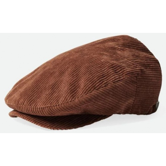 Brown Corduroy Hooligan Baggy Flat Cap - Brixton