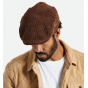Brown Corduroy Hooligan Baggy Flat Cap - Brixton