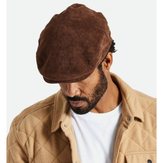 Brown Corduroy Hooligan Baggy Flat Cap - Brixton Brown Corduroy Hooligan Baggy Flat Cap - Brixton