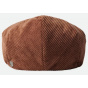 Brown Corduroy Hooligan Baggy Flat Cap - Brixton
