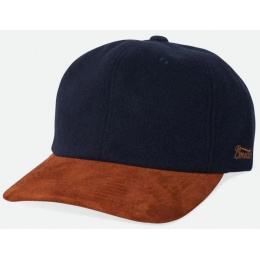Brixton Navy Wool Reserve Snapback Cap