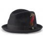 Black Felt Gain Trilby Hat - Brixton