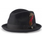 Trilby Gain Felt Hat Black - Brixton