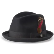 Chapeau Trilby Gain Feutre Noir - Brixton