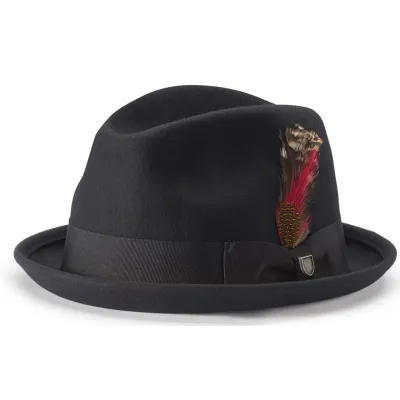Chapeau Trilby Gain Feutre Noir - Brixton